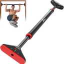 Pull Up Bar for Doorway: Sportneer Strength Training Pull-up Bars without Screw - Adjustable Width Locking Mechanism Chin Up Bar, Thickened Steel Max Limit 440 lbs Upper Body Fitness Pullup Bars for Home (Black-Red)