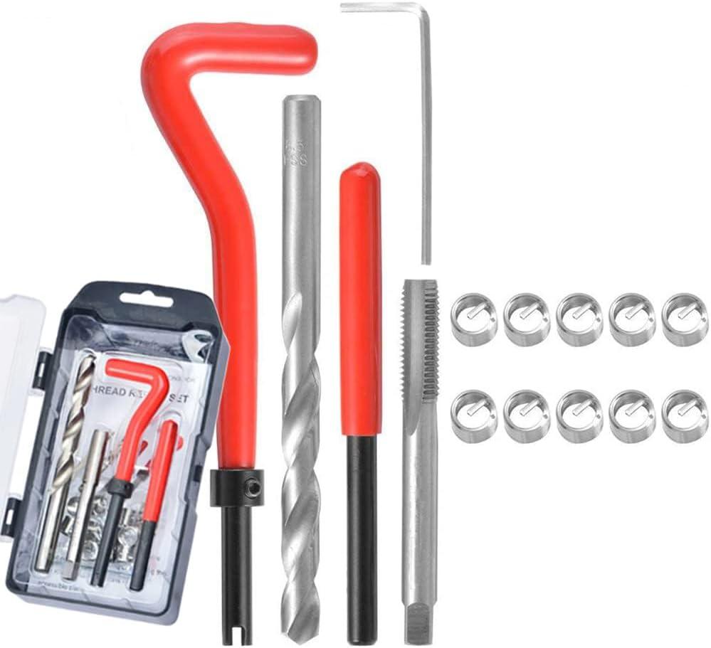 JoyTube Thread Repair Kit, Stainless M12 x 1.25mm Thread Repair Insert Kit Compatible Hand Tool Set for Auto Repairing