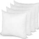 Hometex Throw Pillow Insert 16" x 16" Polyester Filled Standard Cover (4 Pack)
