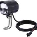 Ebike Headlight, 36V48V Waterproof Electric Bike Front Light, 3 Pin SM Connector with 75100db Loud Horn for Night Riding Ebike Bicycle Scooter Cycling Light LED, Safe & Bright & Easy Installation