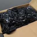 Boao 12 Pcs Plastic Table Cloths Disposable for Parties Picnic Table Covers with Fall Elastic Fitted Elastic Cover Rectangle Waterproof for Thanks Giving Christmas Picnic(6 Ft, 72 x 30 Inch,Black)