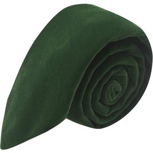 King & Priory Luxury Dark Green Velvet Necktie, Tie