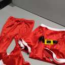 HIHA Toddler Little Girls Long Flare Sleeve Tops Bell Bottom Pants Outfit with Headband (3-4T, Christmas-Santa)