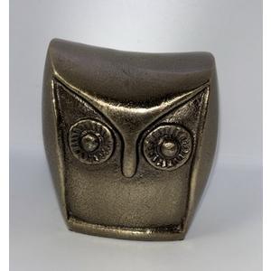 HD Designs Aluminum Owl Gold 3.6 Inches Home Decor Desk Table Shelf Figure