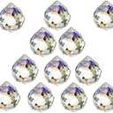 12 Pcs Crystal Ball Prism Suncatcher Rainbow Pendants Maker, 30mm Clear Glass Crystal Ball Prism,Hanging Crystals Prisms for Windows,for Feng Shui,for Home,Office,Garden Decoration