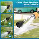 Car Wash Foam Gun for Garden Hose, Foam Cannon Car Wash Kit with Microfiber Wash Mitt, High Pressure Nozzle & 3 Spray Modes, Hose Foam Blaster for Cars, Trucks, RV, Motorcycle Cleaning - Orange