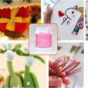 Embroidery Floss Thread Kit 100 Cotton Floss Bobbins and Cross Stitch Kit Bracelets Floss Crafts Floss (96 Color)