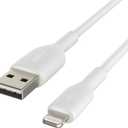 Belkin BoostCharge Lightning Cable - 6.6ft/2M - MFi Certified Apple iPhone Charger USB to Lightning Cable - iPhone Cable - iPhone Charger Cord - Apple Charger - USB Phone Charger - White