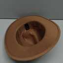 Lisianthus Men & Women Vintage Wide Brim Fedora Hat with Belt Buckle (Medium, Khaki)