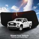 Windshield Sun Shade Compatible with 2019-2025 2026 Chevy Silverado GMC Sierra 1500 2500 3500 Accessories Sun Visor for Front Window Sun Shade Cover Foldable Blocks UV Rays Keep Car Cooler