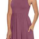LONGYUAN Summer Dresses for Women 2026 Vacation Dress Women's Casual Sun Dress Beach Petite Sundresses (Pink, L)