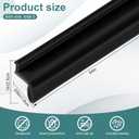 Yuntau 5 Pack 84 Inch Rubber Weather Stripping Seal for Kerf Channel Doors, Black Door Seal for Top & Sides, Blocks Wind, Water, Rain & Dust, Easy Slotted Installation, Black