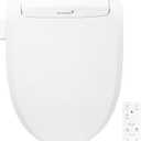 SmartBidet SB-100R Electric Bidet Seat for Elongated Toilets with Remote Control, Stainless Steel Nozzle with Removable Nozzle Cap, Slim and Strong Design