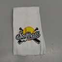 5 Pcs Softball Towel Microfiber Softball Field Towel with Hook and Loop Closure Softball Hand Towels Sweat and Maintaining Grip Softball Handkerchief for Softball Pitching Gym Sports, White