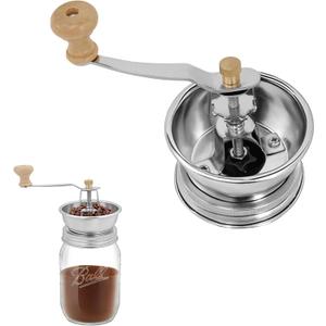 Coffee Grinder Lid for Mason Jar of Regular Mouth Manual Coffee Grinder for Home Use Stainless Steel Spice Grinder