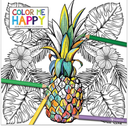 2019 Coloring Calendar: Color me Happy, 12x12 Inch Monthly Calendar, Adult Coloring Book Theme, With 4-Month 2020 Bonus Spread , pack of 4