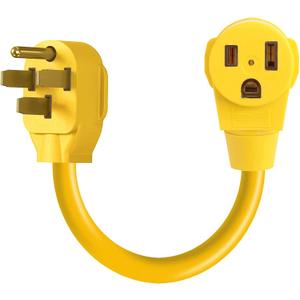 Welder Adapter Cord,NEMA 14-50P Male to 6-50R Female,RV Plug 50 Amp 4 Prong to 3 Prong Welder Plug Adapter,50 Amp 125/250V Electrical Welding Power Adaptor, Heavy Duty STW 8 AWG,12500 Watt,ETL Listed