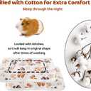 Amakunft 2 Pcs Guinea Pig Bed Mat Washable, Rabbit Winter Bed Pad for Indoor, Warm Small Animal Bed Mattres, Fleece Sleeping Pad for Bunny, Rat, Hedgehog, Sugar Glider, Chinchilla (Paw, Medium)