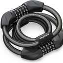 Electric Scooter Lock, Bike Lock with 5-Digit Combination, 12MM Dual Cable Locks, Security 41.3 inch Feet Bicycle Lock Anti Theft for Scooter, Bicycle, E-Bike, Electric Scooter Accessories (Black)