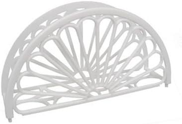 3 Pack 7" Napkin Holder - Fan Design 12 Pieces / White