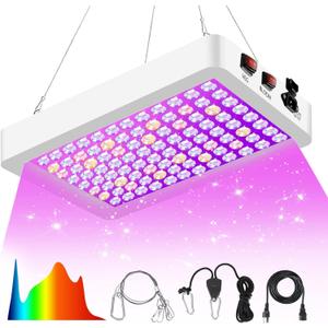 Upgraded LED Grow Lights, Grow Lights for Indoor Plants Full Spectrum, Hanging Seed Starting Seedlings Vegetable Growing Lamps, Super Bright 194 LEDs(Actual Power 40W)