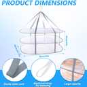 3Pack Sweater Drying Rack Flat Mesh Foldable, 3 Tier Folding Clothes Mesh Dryer Flat with Fixing Band, Large Hanging Collapsible Drying Racks for Laundry Indoor T-Shirt Swimsuit Sweater Underwear
