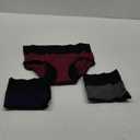 INNERSY Period Underwear for Women Leakproof High Waisted Menstrual Cotton Panties 3 Pack (X-Large, Blue/Heather Grey/Red)