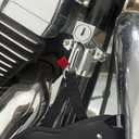 Motorcycle Helmet Security Lock Kit for 7/8" to 1 1/4" Diameter Tubings for Harley Chrome