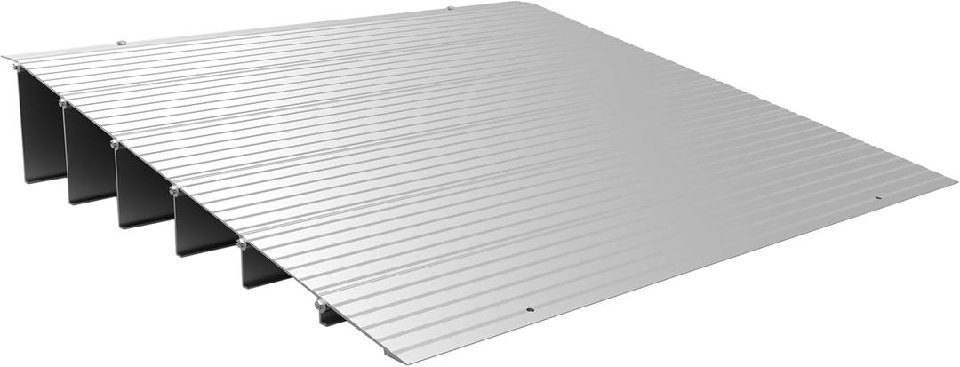 EZ-ACCESS - Threshold Ramps for Doorways - Portable Wheelchair Ramp for Home Steps, Aluminum Door Threshold Sliding Doors, Walker & Wheelchair Access - Adjustable Modular Transitions, 6" Rise