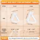 3 x 24 Pieces Clear Tablecloth Clips, Durable Plastic Table Cover Holders, Windproof Transparent Clamps for Securing Tablecloths Indoor Outdoor Party, Wedding, Christmas Event, Picnic, Camping (24, Large)