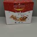 Hqyib 3 PCS Christmas Window Lights Decorations, Battery Powered Hanging Warm Lighted Star, Bell & Christmas Tree Shaped Shaped String LED Indoor for Xmas Tree, Window, Fireplace