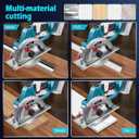 6 Inch Cordless Mini Circular Saw for Makita 18V Battery(Not Inclued), 12000RPM 2"(90) Cutting Depth, Brushless Compact Tile Saw for Wood, Tile, Metal, Plastic, for 5-1/2, 5-3/8 Inch Blade