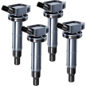 4PCS Ignition Coil Pack Compatible with Toyota 2.4L Camry Matrix RAV4 Solara Highlander Scion TC xB HS250h 2001 2002 2003 2004 2005 2006 2007 2008 2009 2010, UF333 C1330 90919-02244