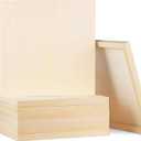 Aodaer 8 Pack Wood Panels 12 x 12 Inch Wooden Panels Canvas Unfinished Craft Wood Boards Panels for Art Crafts Acrylic and Oil Painting Pouring DIY Projects