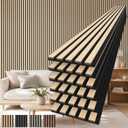 TONOR Wood Panels for Wall, 6 Pack 94.5'' x 7.9''-30.96 sq.ft Acoustic Wall Panels for Soundproof Sound Absorbing, Slat Wall Paneling for Interior Wall Decor, Home, Office and Room Decor, Oak