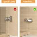 Chibery 4 Pack 90 Degree Soft Close Surface Mount Spring Hinges, Easy Installation No Pre-drilled, Noiseless Frameless Hidden Concealed Kitchen Cabinet Hinge for Cupboard Folded Replacement Hardware