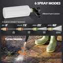 Wall Mounted Pressure Washer with 100FT Retractable Hose, 5-Stage Adjustable Pressure, Foam Cannon & 5 Nozzles for Car, Lane, Patio Cleaning Orange (Amber)