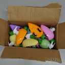 14Pcs Easter Pull Back Cars Toys, Bunny Cars Carrot Cars Rabbit Fun Toy for Toddler Boy Girl, Plastic Easter Eggs Filler Present for Kids