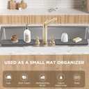 Faucet Mat for Kitchen Sink, Diatomite Stone Drying Sink Protectors, Bathroom Faucet Splash Guard, Quick Dry Water Absorbing, Non-Slip Tray for Kitchen Counter, Gray, 11.8" x 3.9" x 2pcs (Grey)