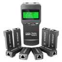 Network Cable Tester, Locate Breakage Points & Measure Length with 8 Remote Testers for Cat5/Cat5e/Cat6/Cat6e, Ethernet Cable Continuity Tester for Data Center & Contractors