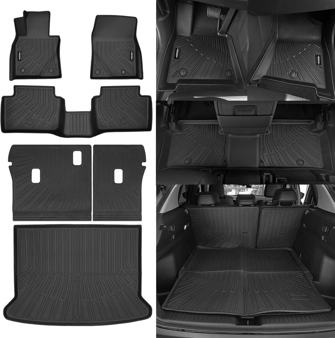 NQOQN Custom Fit Floor Mats for Mazda CX-30 2020-2025 2026, All Weather TPE Floor Liners with Trunk Mat & Backrest Protectors, Odorless Full Set Interior Accessories