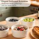 16 oz Creme Brulee Ramekins Oven Safe, Small Souffle Ramekin with lid, Mini Porcelain Ramekins Set with Covers, Small Ceramic Baking Dish Set of 4