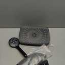 Wide Rain Shower Head With 5 Modes Handheld Showerheads, High Pressure Showerhead Combo with Extension Arm for Bathroom Accessories, Adjustable Shower Head with Anti-Clog Nozzles (Black)