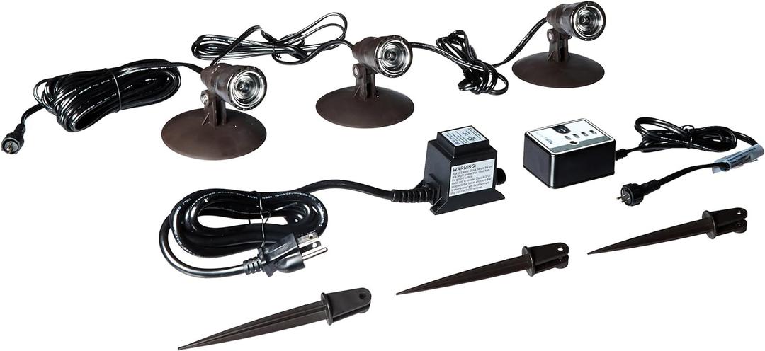 Aquascape LED Pond Landscape Garden Spotlight Kit Three (3) Pack | 1 Watt | 12 Volt 