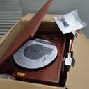 Victrola The Quincy 6-in-1 Bluetooth Record Player & Multimedia Center with Built-in Speakers  3-Speed Turntable, CD & Cassette Player, AM/FM Radio, Wireless Music Streaming (Mahogony) (Mahogany)