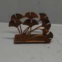 OwlGift Modern Ginkgo Leaves Design Napkin Holder for Tables, Metal Paper Napkin Storage for Kitchen, Stylish Paper Towel Dispenser, Mail Letter Sorter Rack, Document File Organizer  Bronze