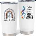 Music Teacher Gifts for Women, Music Teacher Christmas Gifts, Piano Gift for Teachers 20oz Coffee Tumbler