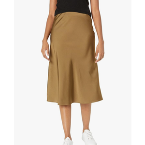 The Drop Women's Maya Silky Slip Skirt, 5X Dark Olive The Drop Women's Maya Silky Slip Skirt, 5X Dark Olive