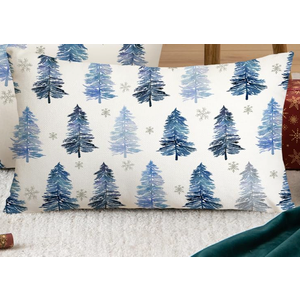 AACORS Christmas Pillow Cover 12X20 Inch Christmas Tree Snowflake Decoration Holiday Farmhouse Winter Pillow Case Decor for Home Sofa Couch 