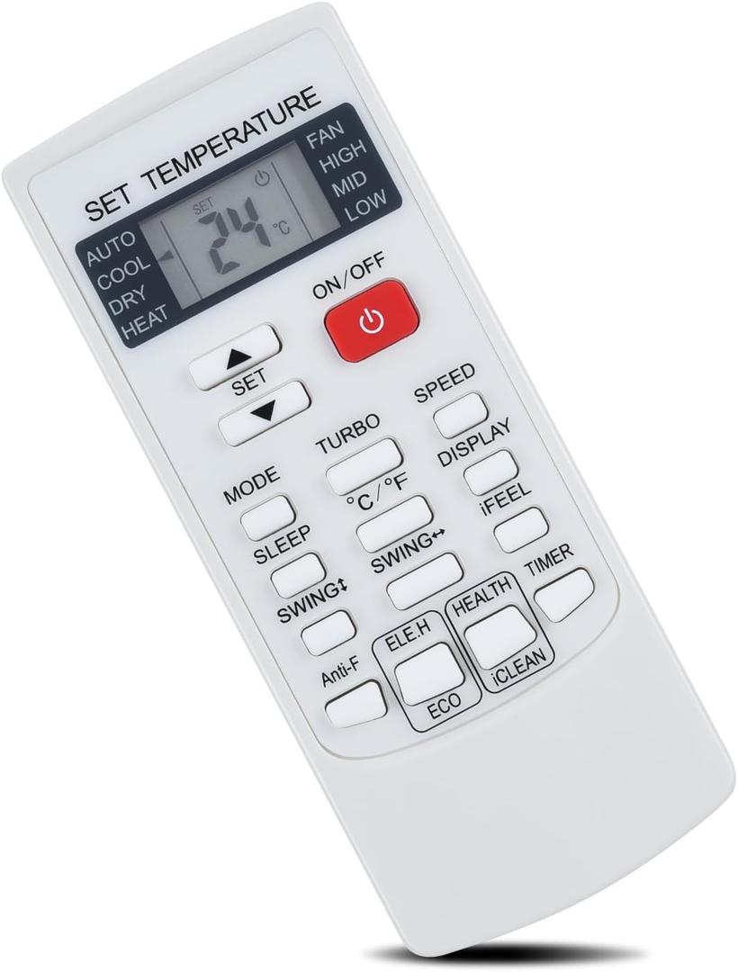 ZWP YKR-H/102E Replacement Remote Control for Air Conditioner 10418US-CYFP FP10404US 1015-CYFP 10524US-CYFP, for Della 048-MS-12 048-MS-18 048-MS-24 & AUX YKR-H/101E Air Conditioner